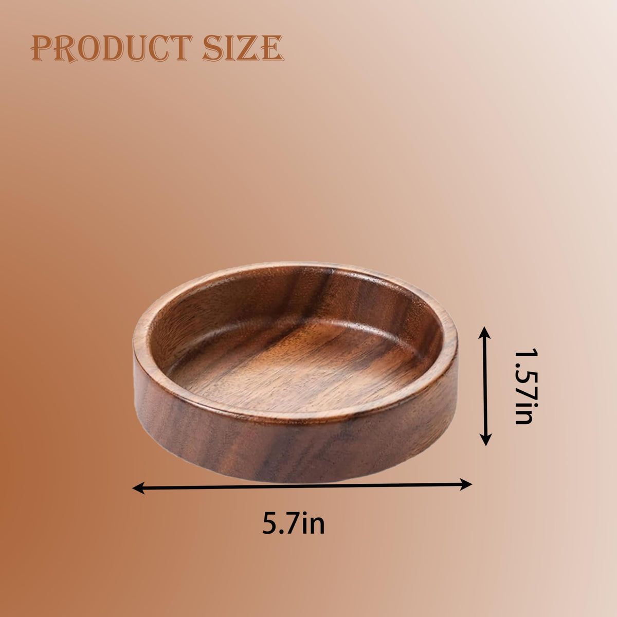 LXFNDZW Walnut Wood Snack Bowl, 5.7-Inch Natural Handcrafted Nut Bowl for Nuts, Candy, Snacks | Perfect for Coffee Table, Living Room, Dining | Rustic Home Decor Kitchen & Party Serving