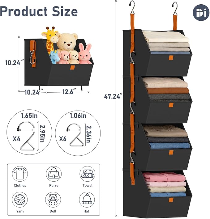 DIMJ Hanging Closet Organizer