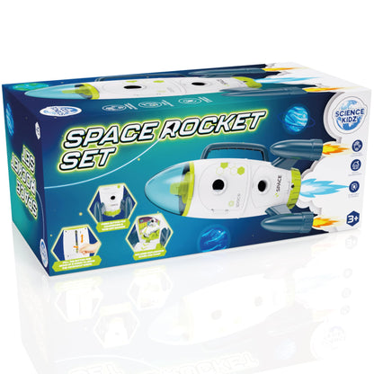 Science Kidz Space Rocket Set - Space Toys For Children Age 3, 4, 5 Year Olds - 42cm Spaceship Rocket With Lights & Sounds, 2 Astronauts, Rover Car & Batteries Included - Outer Space Toys For Kids