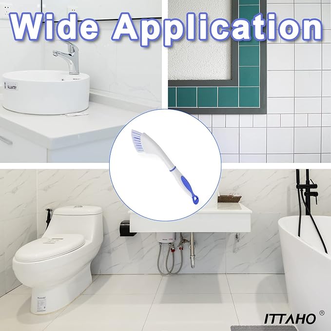 ITTAHO Floor Scrub Brush - 2 in 1 Deck Scrub Brush