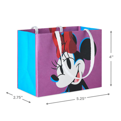 Hallmark Disney 4" Mini Gift Bags (18 Bags: Mickey, Minnie, Goofy, Pluto) for Party Favors, Gift Cards, Classroom Treats