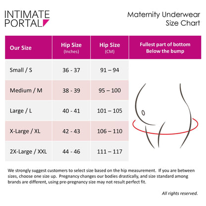 Intimate Portal Maternity Knickers Pregnancy Underwear After Birth Foldable Under Bump Pants 6-Pk Epitome L