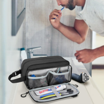 Prokva Toiletry Travel Bag for Men Tactical Hygiene Bag, Shaving Kit Toiletries Organizer Dopp Kit with Large Capacity, Black (Empty Bag Only)