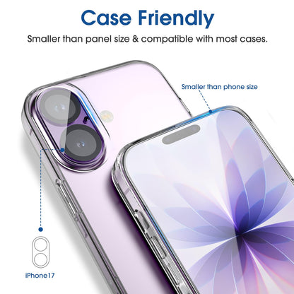 amFilm Auto-Alignment OneTouch for iPhone 16 [6.1''] Screen Protector + Camera Lens Protector, Tempered Glass, 30 seconds Installation, Bubble Free, Case Friendly, Anti-Scratch [2+2 Pack]