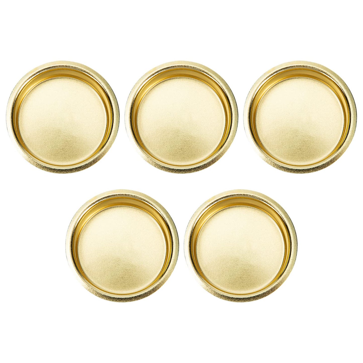 Uonlytech Wedding Table Decor 5pcs Tea Light Tins Cups, Golden Metal Tea Light Candle Holder Empty Scented Candle Cup DIY Candle Holders for Party Wedding Table Decoration Tapered Candlestick Holders