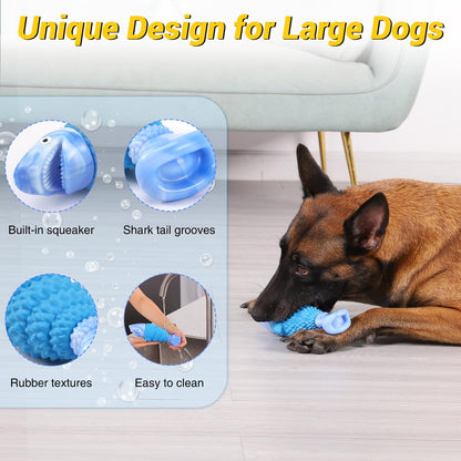 WinTour Tough Dog Toys for Aggressive Chewers, Indestructible Dog Chewers for Medium & Large Breeds,Squeaky Durable Chew Toys to Keep Them Busy, Reduce Boredom, Teeth Cleaning, Bacon Flavor