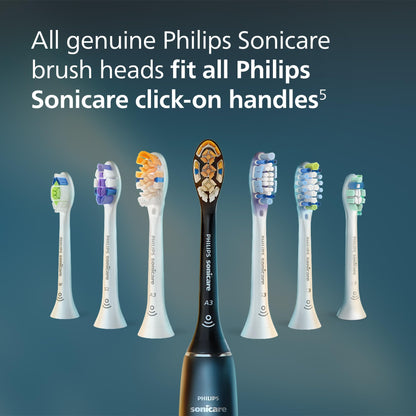 Philips Sonicare Genuine C3 Premium Plaque Control Toothbrush Heads, One Year Supply, 2 Brush Heads, Black, HX9044/95