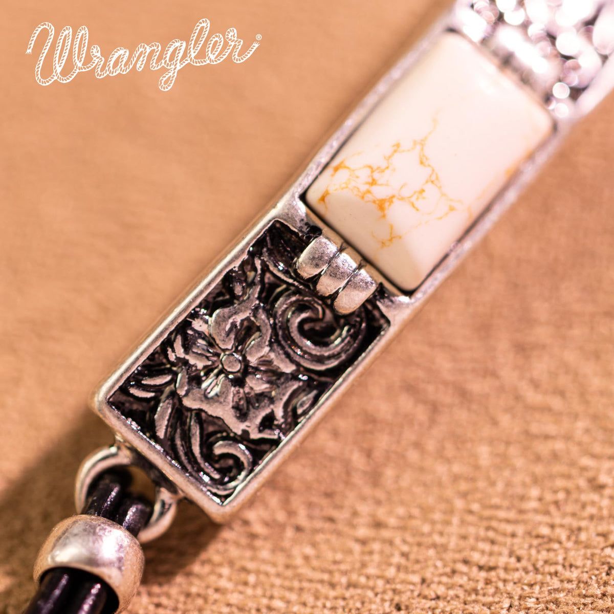 Montana West x Wrangler Faux Leather Wrap Bracelets for Women Western Country Bohemian Cowgirl Turquoise Dainty Jewelry AR-WGW-1119S-BG
