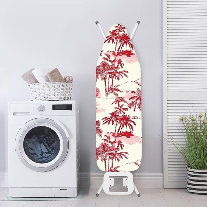 Coconut Tree Print Cover for Ironing Board, Scorch Resistant Ironing Board Cover
