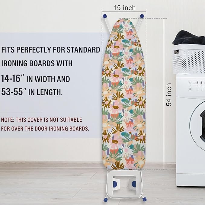 Ironing Board Cover and Pad 15x54 Inch Standard Ironing Board Cover