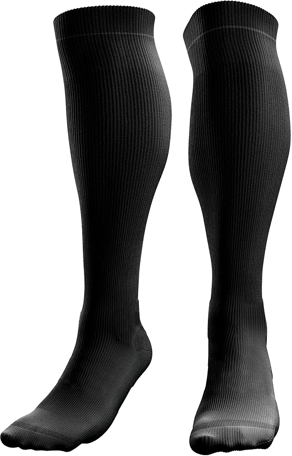 aZengear Compression Socks (20-30mmHg) Anti DVT Air Flying Knee-High Flight Travel Stockings, Swollen Legs, Varicose Veins, Running, Shin Splints Calf Pressure Support, Sports (Black, S/M)