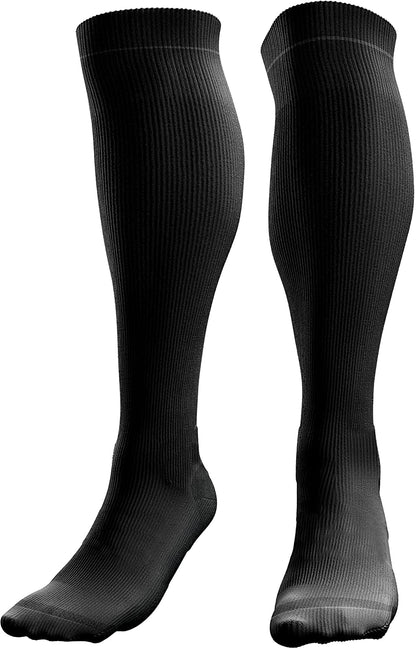aZengear Compression Socks (20-30mmHg) Anti DVT Air Flying Knee-High Flight Travel Stockings, Swollen Legs, Varicose Veins, Running, Shin Splints Calf Pressure Support, Sports (Black, S/M)