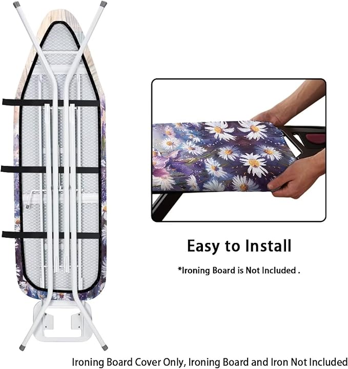 Daisy Bird Ironing Board Cover Resist Scorching Cover Heavy Duty Padded Iron