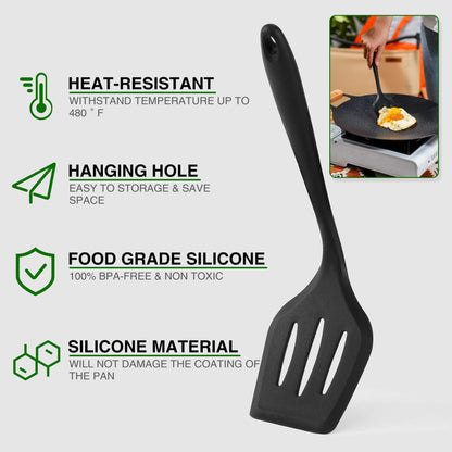 Wesqunie Camping Essentials Cooking Utensils Set - 30Pcs Stainless Steel & Silicone Camp Kitchen Cookware Set, RV Picnic Grill Equipment