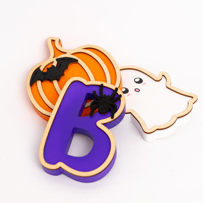 ZAIBIANHAO 3PCS Halloween WoodenTable Decorations Indoor - Halloween Spooky Wood Plank Signs for Party Home Display,Halloween Tiered Tray Table Centerpiece,Indoor Home Window Mantel Table Topper