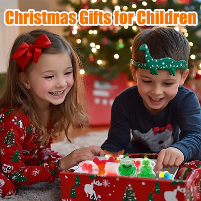28PCS Christmas Squishies Toys,Stress Ball Fidget Toys for Stress Relief Anxiety,Christmas Party Favors for Stocking Stuffers, Prizes & Gift Box