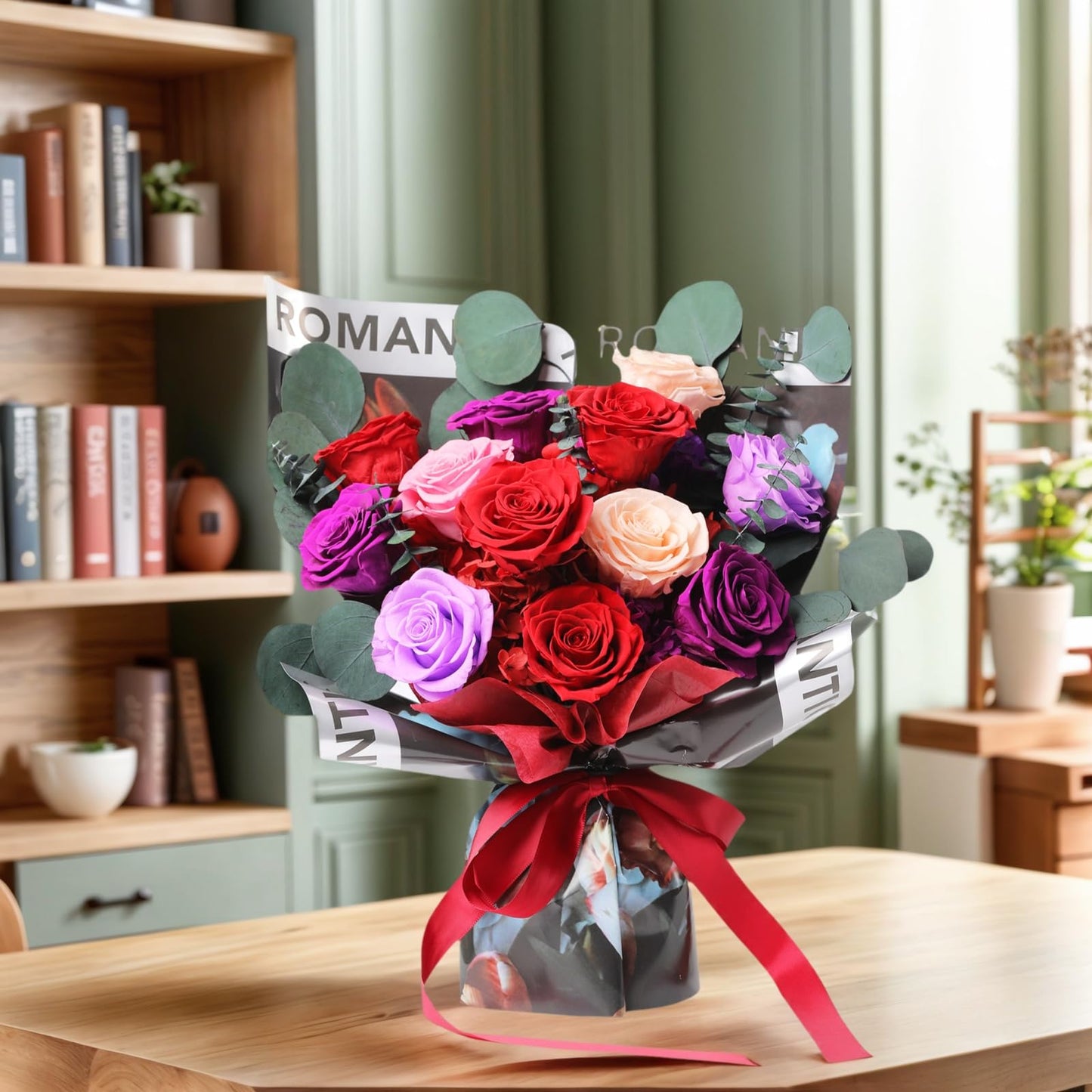lovenfold Flowers for Delivery,Preserved Flowers Bouquets,Purple Rose Bouquets That Last 1-3 Years,Birthday Flowers Gifts for Women Mom Grandma Wife Friends