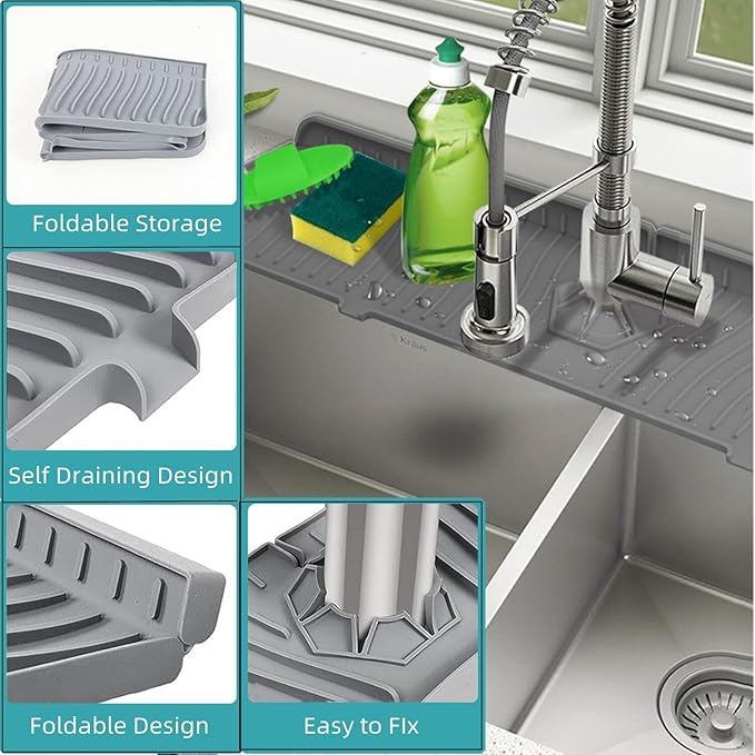Large Size Kitchen Sink Splash Guard