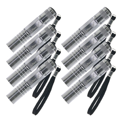 LitezAll Keychain Flashlight 8-Pack Gift Box | Mini LED Pocket Lights with Carabiner Clips | High-Powered Everyday Carry | Batteries Included