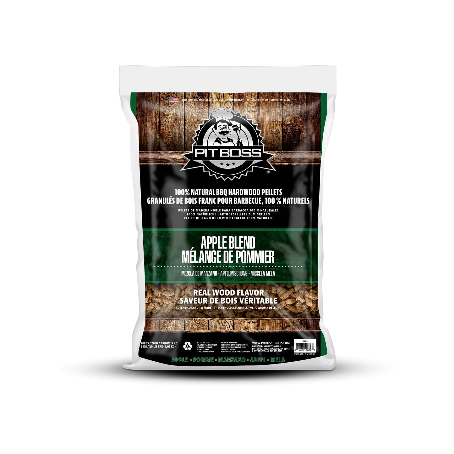 Pit Boss Grill Fuel All Natural Wood Pellets 9kg - Apple Blend