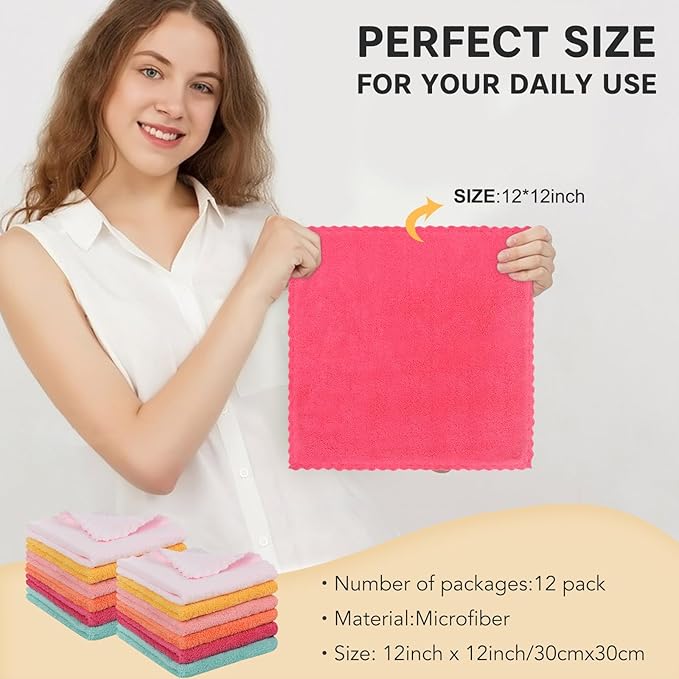 Microfiber Face Cloth Reusable Makeup Remover Facial Cleansing Towel Ultra Soft