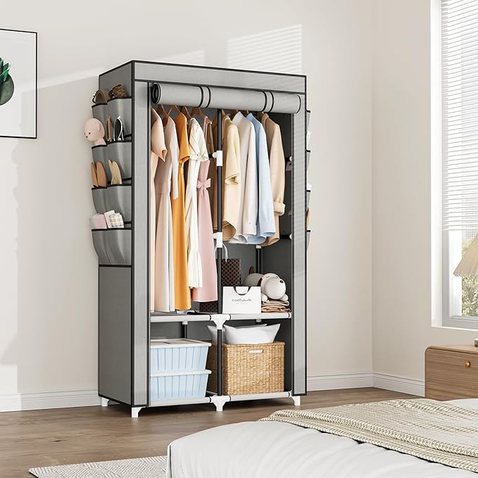 Portable Closet for Hanging Clothes, Portable Wardrobe Closet