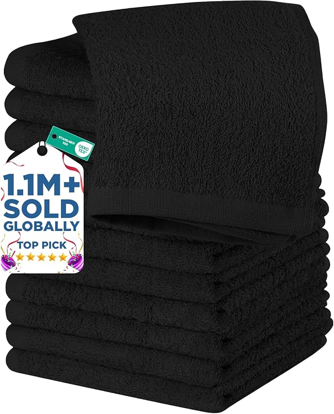 DAN RIVER 12 Pack Wash Cloths for Showering