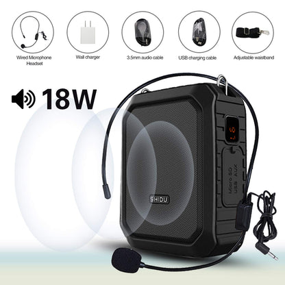 Personal Voice Amplifier for Teachers - Portable Speaker with Wired Headset Microphone 18W Waterproof IPX5 Waistband Voice Enhancer Megaphone for Indoor and Outdoor Activities, Teaching, Speech…