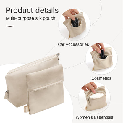 JLYZ Moon Fits for Kelly 25 Bag Insert,Premium Silk Purse Organizer Insert, Smooth Touch & Lightweight，Luxury Handbag Organizer with Gift Box Fits For Hermes(Kelly 25 Retourne,Champagne/Etoupe Grey)