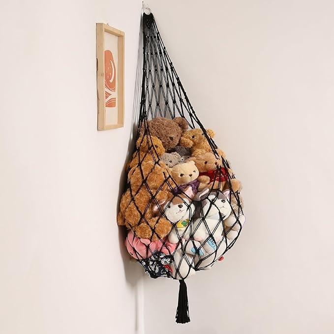 Novel Stuffed Animal Hammock Corner Hanging Net