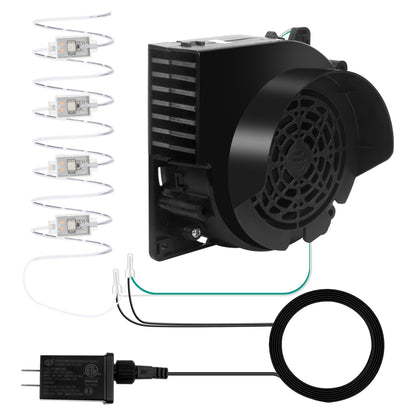 Inflatable Replacement Fan Blower, Mini Air Blower with 4 LED Light,3100(r/min) Waterproof Fan Blower Motor for 3-9FT Halloween Christmas Easter Yard Inflatable Decorations