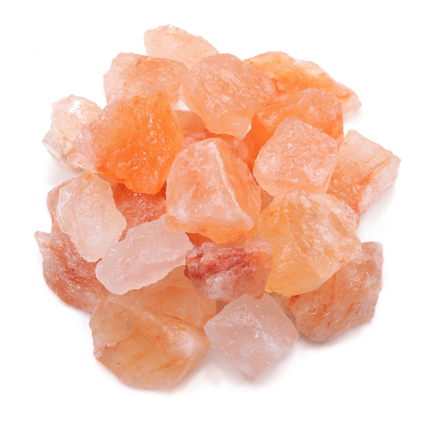 Jovivi Bulk Himalayan Salt Crystals Rough Healing Stones 1" Large Natural Raw Rocks for Tumbling, Cabbing, Decoration, Wire Wrapping, Wicca & Reiki - 0.5 lb