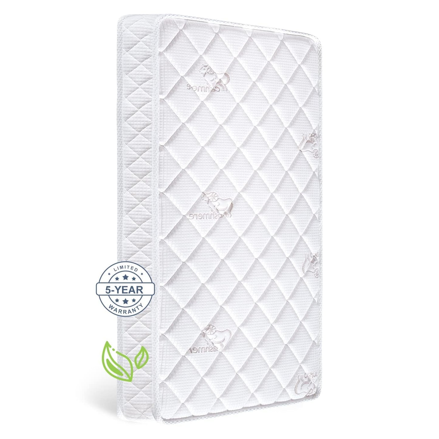 Letmxiu Premium Crib & Toddler Mattress,100% Knitted Fabric, Premium Fleece Surface-Hypoallergenic, 5" Thick Firm Soft Crib Mattress, Non-Toxic - Fits Standard Cribs & Toddler Beds