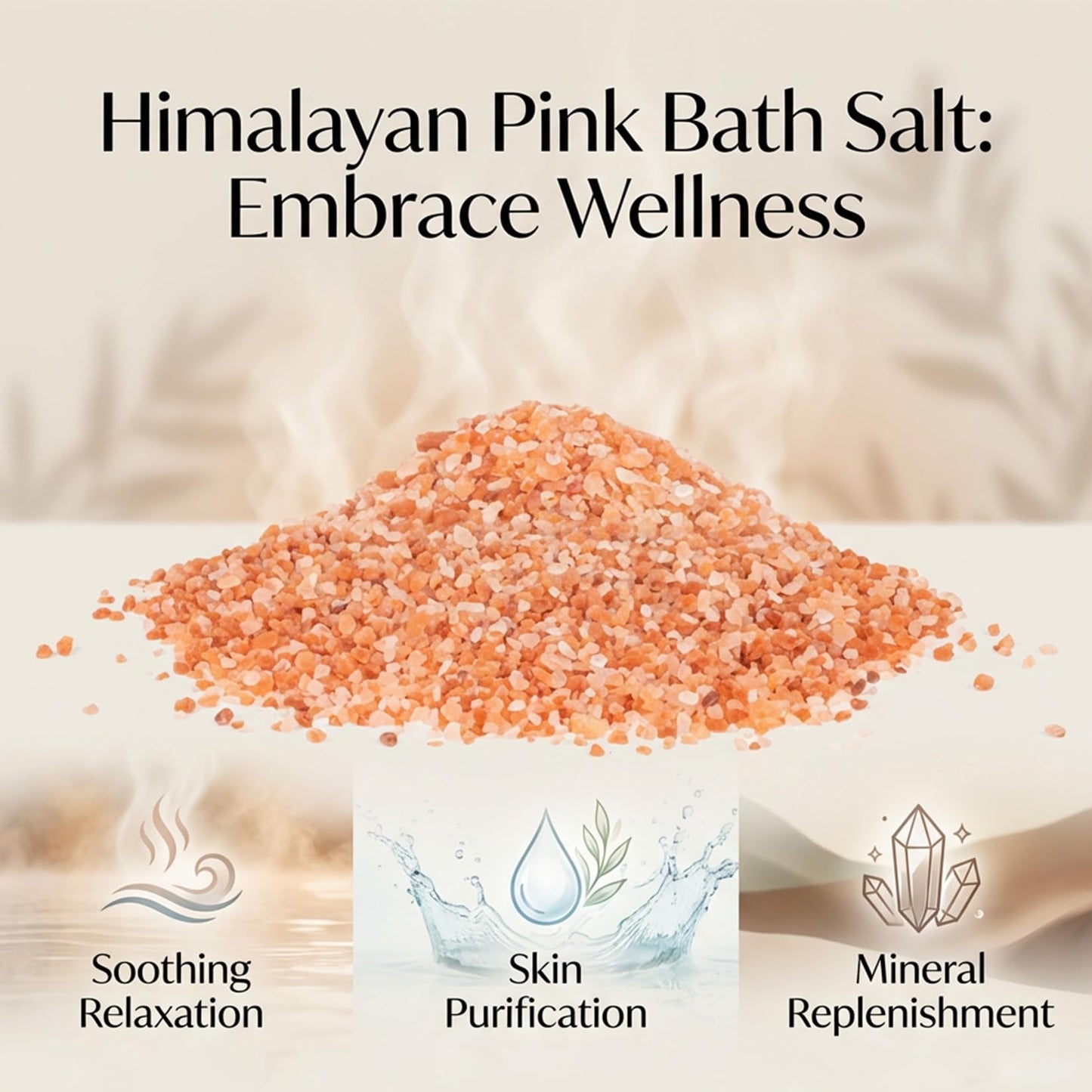 MAQIHAN Pink Himalayan Bath Salt - 10 Oz Himalayan Pink Salt for Bath Soak, Unscented Fine & Coarse Mix, Gentle Full Body & Foot Spa Care for Relaxing Nighttime Soaking