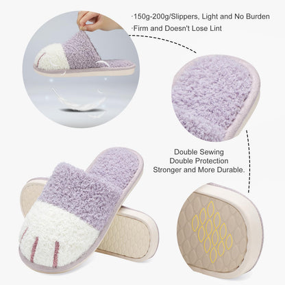 SINNO Cute Animal Slippers for Women Indoor Outdoor Memory Foam House Slipper Soft Warm Cozy Fuzzy Bedroom Non-Slip Shoes Christmas Gift ladies