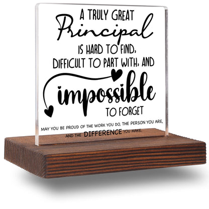 Principal Office Decor, Principal Gifts for Women Men, Principal Appreciation Thank You Gifts Desk Decorations Decorative Signs Plaques ABC78