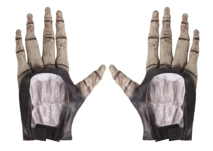 Skeleton Gloves Halloween Costume Party Cosplay Skull Gothic Horror Bone Gloves Skeleton Dress up Role Play Devil Witch Finger Wolf Claws Glove Halloween Props Party Favors