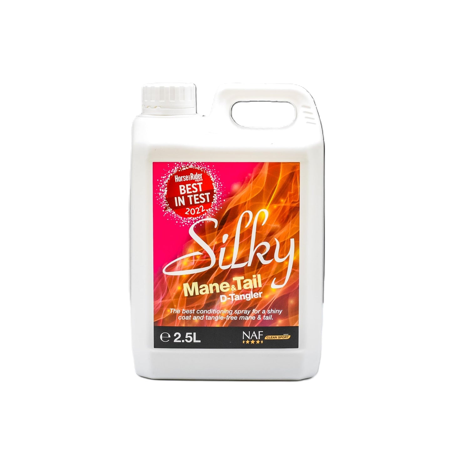 NAF Silky Mane & Tail 2.5L – Leave-In Conditioning Spray for Horses – Instantly Detangles, Softens & Shines – Non-Greasy, Dust-Repellent Finish