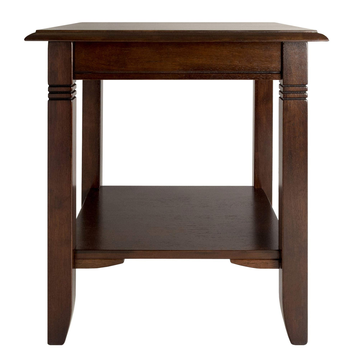 Winsome Nolan End Table, 20" Wide, 22" Tall, for Living Room, Bedroom, Cappuccino