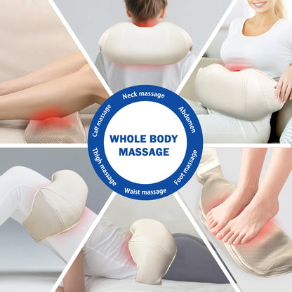 Joyset Shiatsu Neck and Back Massager with Heat,Electric Shoulder Massager for Pain Relief Deep Tissue,3D Kneading Massage with Cloth Cover Easy to Clean Best Gift for Men Women Parents