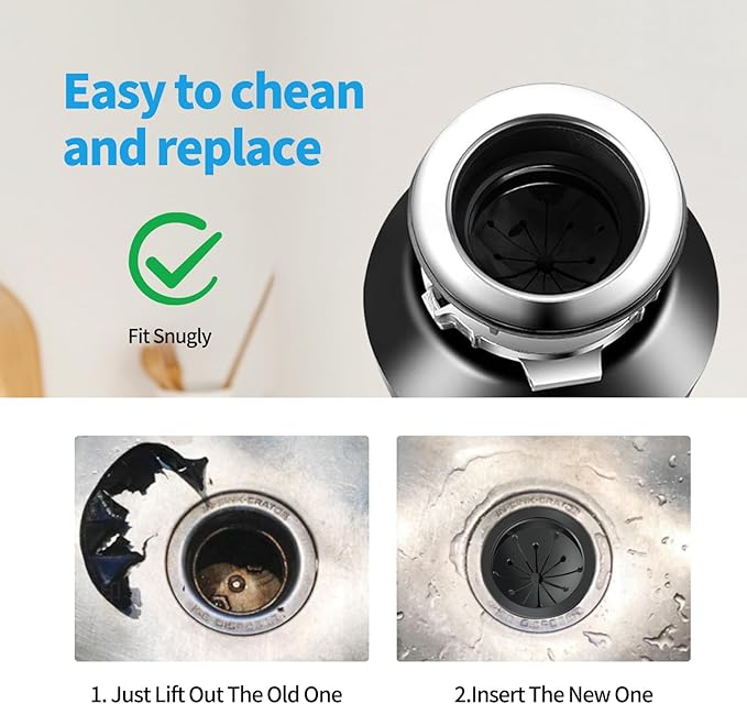 2 Pcs Garbage Disposal Splash Guard, 3 1/8" Sink Rubber Guard