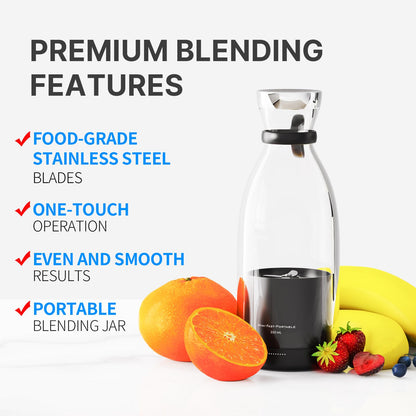 OTPEIR Portable Blender for Shakes and Smoothies with 11.83 Oz Travel Cup and Lid,Durable Stainless Steel Blades for Juice Blending Performance, Pink