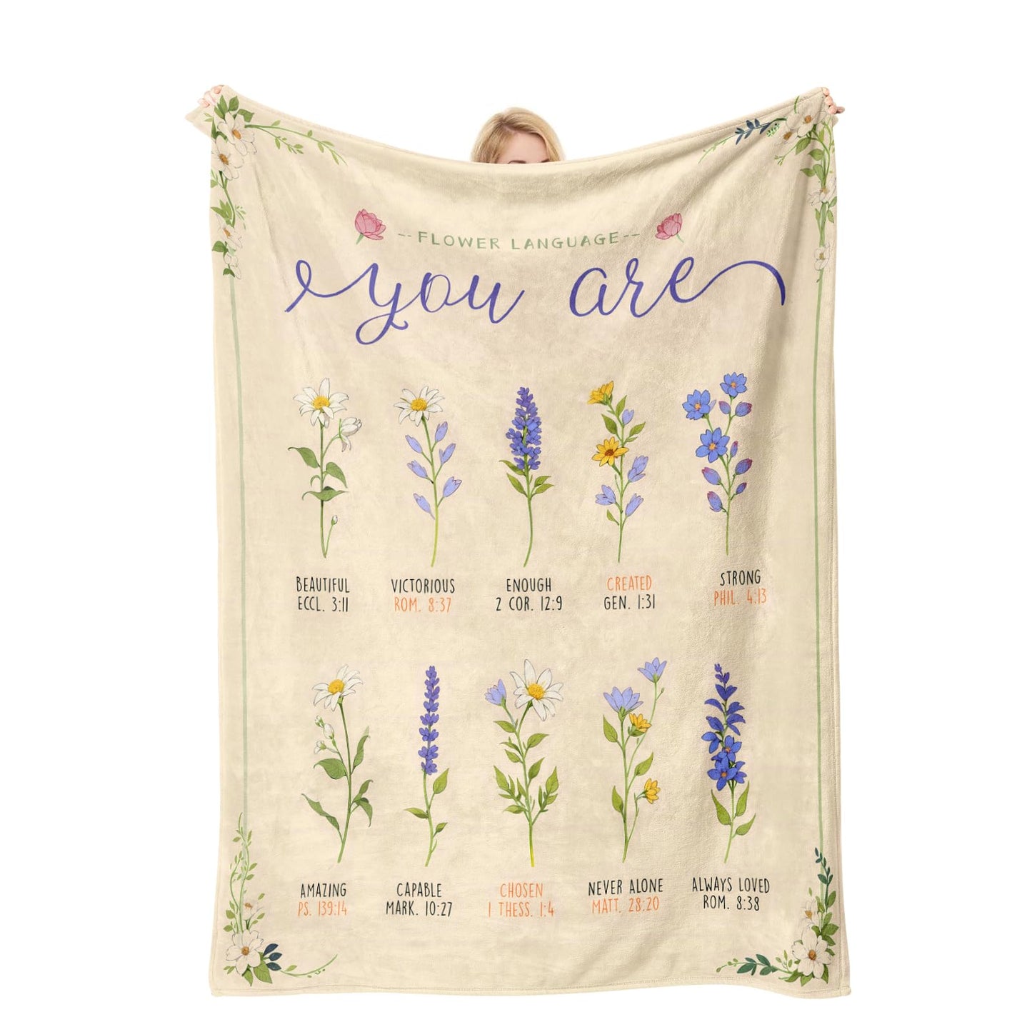 COMFAR Christian Gifts for Women Faith, Inspirational/Religious/Spiritual Gifts for Adults, Soft Throw Blankets for Women/Men, Personalized Blankets for Adults 40"x 50"