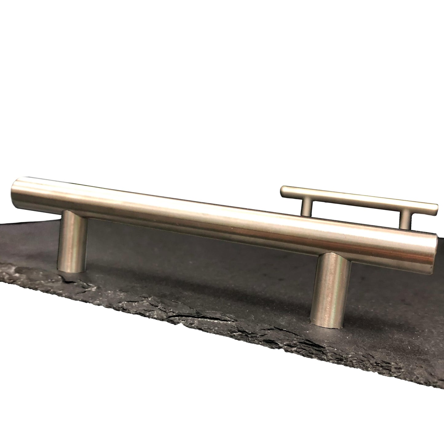 Oenophilia Slate Cheese Board with Stainless Steel Handles, Charcuterie Platter Serving Board Tray for Cheese, Crackers, and Meat