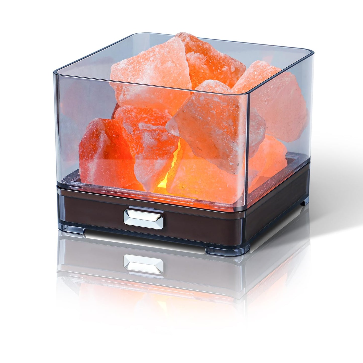 HISUNY Touch Himalayan Salt Lamp with Smart Heating Essential Oil System, 6-Way Dimmable Mini USB LED Pink Natural Salt Rock Night Lamp for Home Decor Zen Gifts Salt Therapy Yoga Spa Meditation