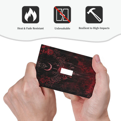 Annisrak Decorative Light Switch Cover Plate Gothic Red Rose Moon Dark Floral 1 Gang Single Toggle Wall Plate Electrical Outlet Covers Decorate Switch Plate Cover for living Room Home Decor