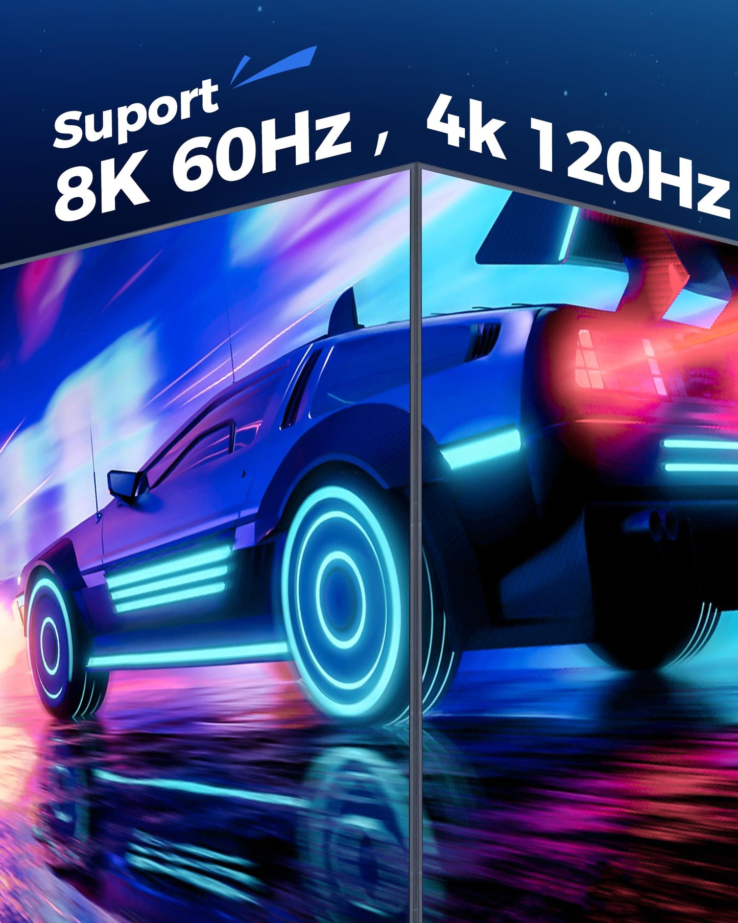 Cratree HDMI Cable 5M,8K High Speed HDMI Cable Long,4K 120hz 8K 60hz 10K 48Gbps,HDCP 2.3 Dolby Atmos Vision eARC Compatible with HDTV PS5 Xbox Blu-ray Monitor Laptop