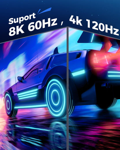 Cratree HDMI Cable 5M,8K High Speed HDMI Cable Long,4K 120hz 8K 60hz 10K 48Gbps,HDCP 2.3 Dolby Atmos Vision eARC Compatible with HDTV PS5 Xbox Blu-ray Monitor Laptop