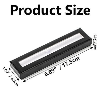 Lesnala 10Pcs Empty Pen Gift Box with Clear Lid Single Bulk Jewelry Ballpoint Display Case for Business Birthday Souvenir Office School Supplies Present Packaging Black