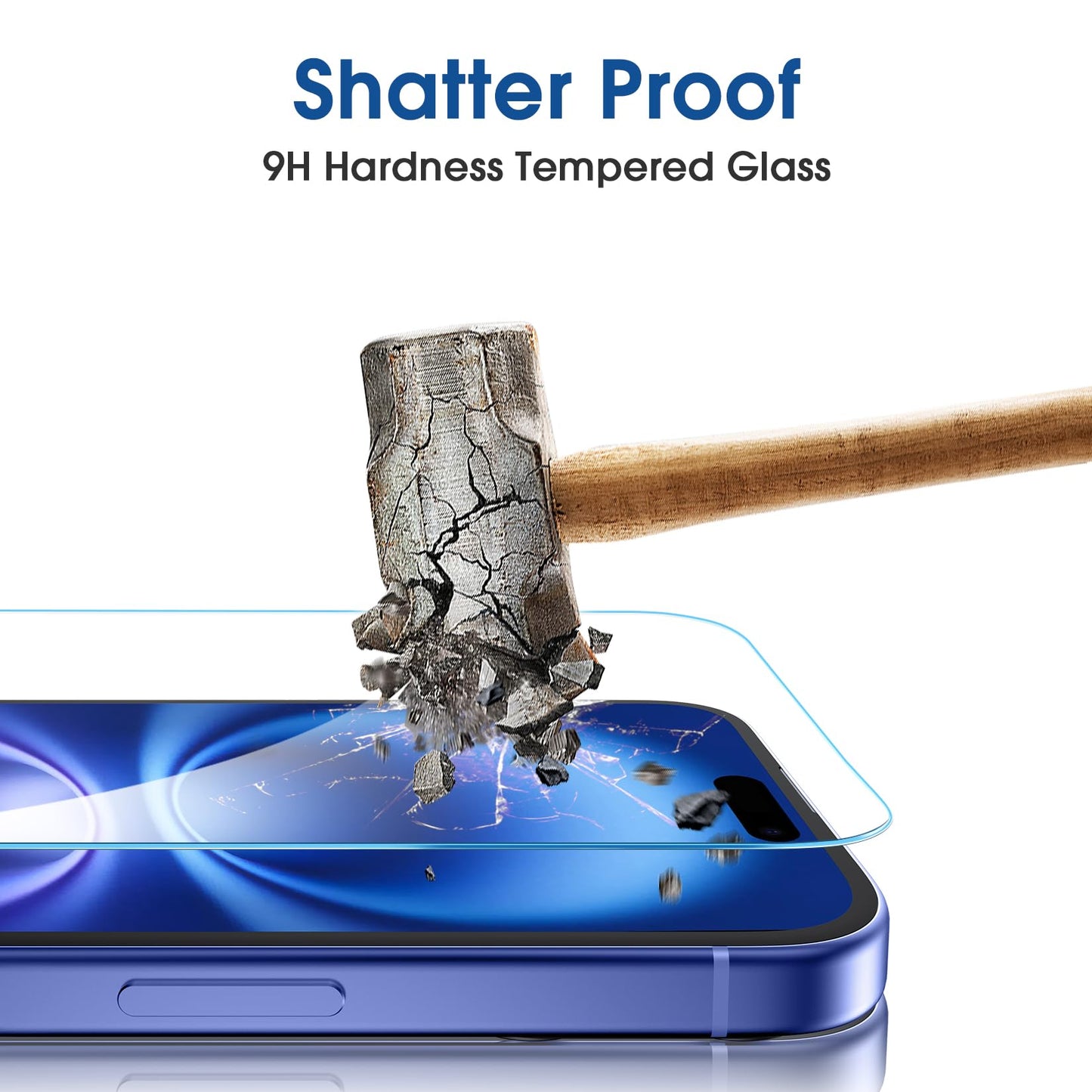 amFilm Easiest Installation OneTouch for iPhone 15 Pro Max Screen Protector [6.7 Inch] Tempered Glass + Camera Lens Protector, Auto-Alignment Tech, Bubble Free, Case Friendly, Anti-Scratch [2+2 Pack]